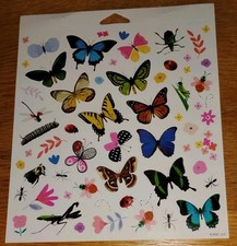 2 Butterflies Sticker Sheets American Greetings Butterfly Flowers Insects