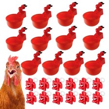 15/5Pcs Automatic Poultry Waterers Chicken Drinking Cups Farm Water Feeder Kit