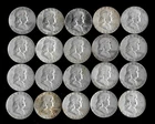 Franklin Half Dollar Roll (20 Coins)  90% Silver (1948-63) Lot A47