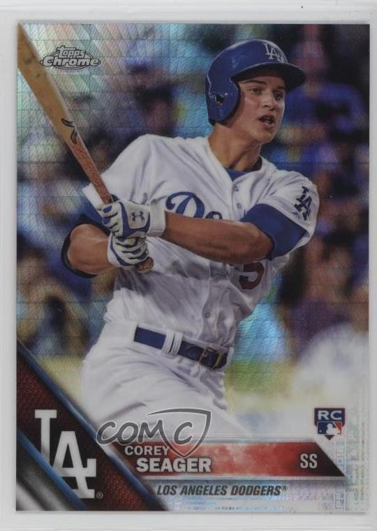 2016 Topps Chrome Prism Refractor Corey Seager #150 11t7