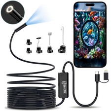 Endoskopkamera mit Licht 1920 HD Endoskop-Kamera Handy mit 8 LED Licht 5M