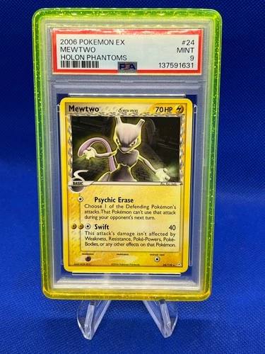Pokemon EX Holon Phantoms Delta Species Mewtwo 24/110 Regular Rare PSA 9 LOW POP
