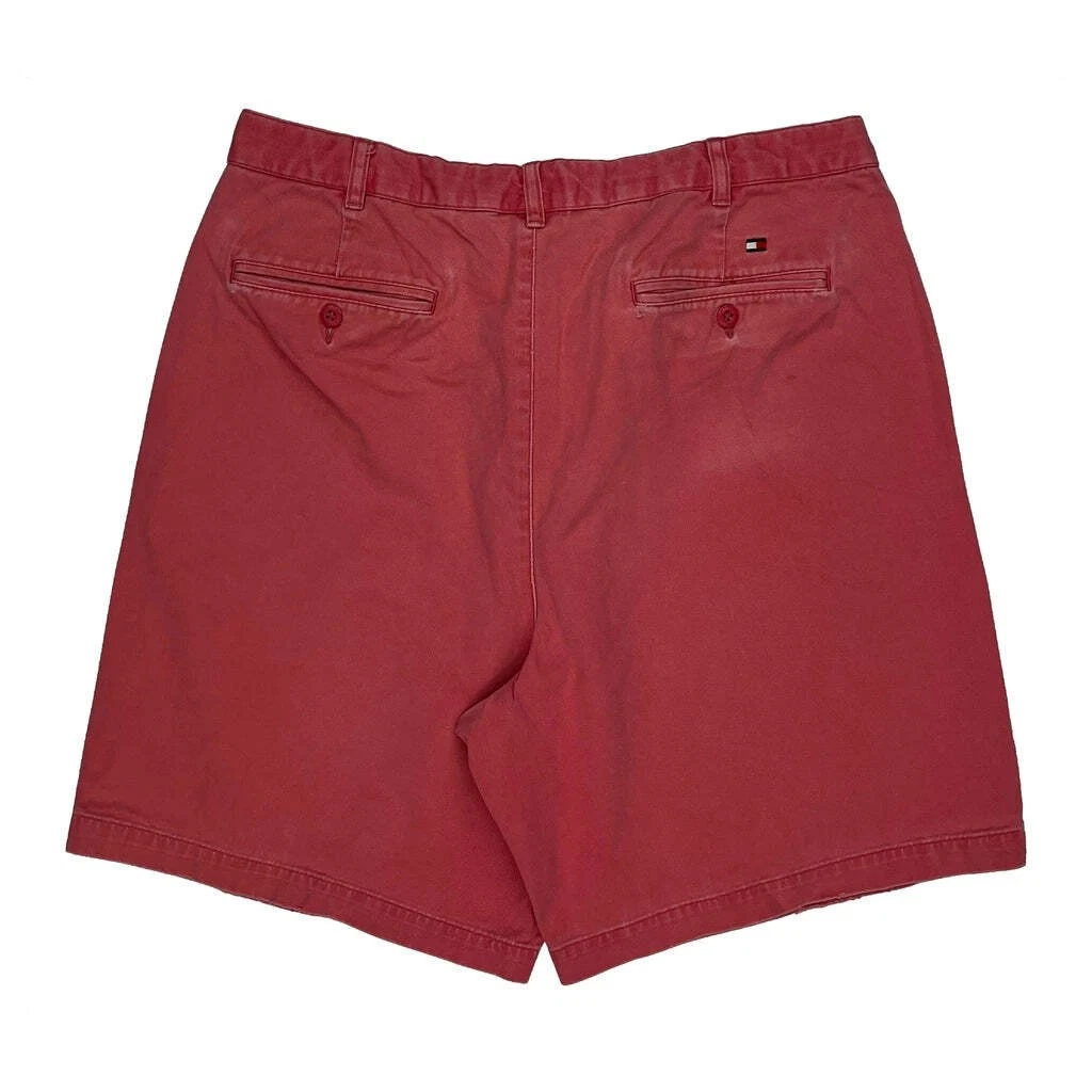 Tommy Hilfiger Chino Shorts - 34W 8L Red Cotton