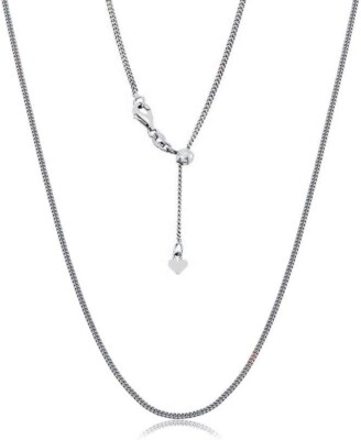 Massive 925 Sterling Silber verstellbare Kubanische Panzerkette 1mm Halskette, 925 Silber