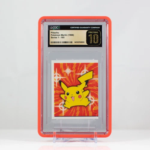 Pokemon Pikachu #165 Merlin Sticker Series 1 Topps - CGC 10 PRISTINE -  POP 2