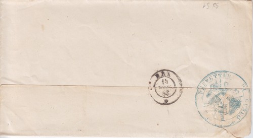 PREFILATELICA REGNO SARDEGNA 1863 SOVRACCOPERTA da CUNEO a BRA - Imagen 2 de 2