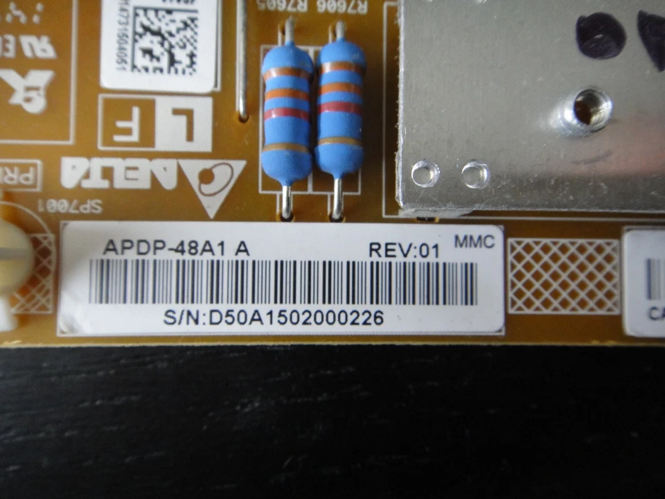 SHARP Aquos TV Power Supply Board APDP-48A1 A REV:01 - Image 2 of 4