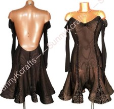 jz Handmade Women Samba Ballroom Swing Salsa Rumba Latin Dance Dress RHYTHM