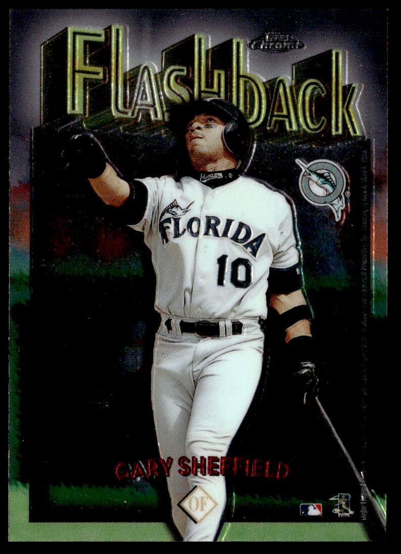 1998 Topps Chrome Flashback #FB8 Gary Sheffield   Baseball Brewers / Marlins