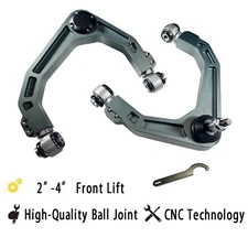 2-4" Lift Grey Aluminum Upper Control Arms UCA Kit For 2007-18 Silverado Sierra