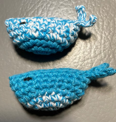 Lot of 4 Cotton Yarn Fish - Handmade Crochet Cat Toys NEW FREE SHIPPING PET GIFT - Picture 2 of 5
