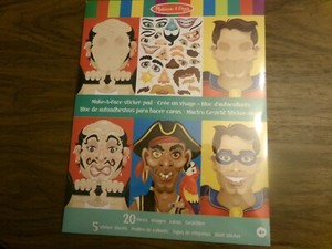 Melissa & Doug Make-A-Face Sticker Pad, NEW