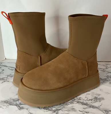 UGG Classic Dipper Platform Boots In Chestnut Women's Sz 12