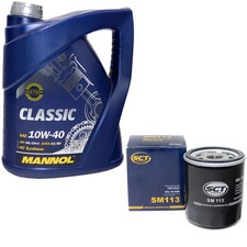 Motoröl Set 10W-40 5 Liter + Ölfilter SM 113 für Citroën Xsara Xantia Jumpy
