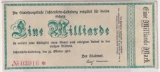 100 Billion Mark Banknote Inflation Lichtenstein Callnberg 10/1923 (124413)