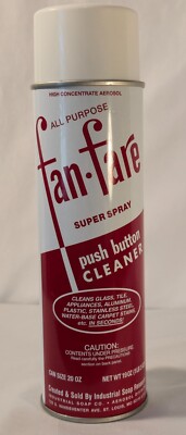 All Purpose Fan Fare Super Spray Push Button Cleaner High Concentrate Aerosol