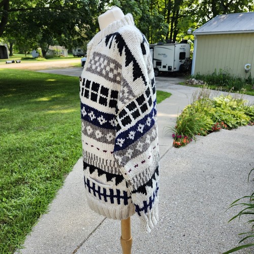 Rey Wear Handmade Sweater 100% Wool Made In Ecuador Vintage Unisex - Picture 5 of 18