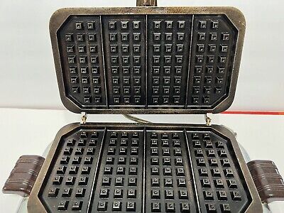 General Electric GE I49G37 Bakelite Chrome Waffle Iron w General Electric GE I49G37 Bakelite Chrome Waffle Iron w