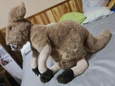 Vintage Discovery Channel Store Kangaroo Plush Stuffed Animal 21" Life like