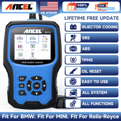Ancel BM700 For BMW Full System OBD2 Diagnostic Scanner ABS SRS EPB TPMS BMS OIL