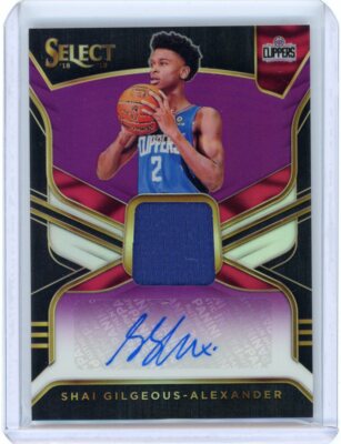 2018/19 Panini Select Rookie Jersey Auto Purple #RJA-SGA Shai