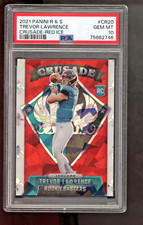 2021 Panini Rookies And Stars TREVOR LAWRENCE Crusade RED ICE RC Jaguars PSA 10