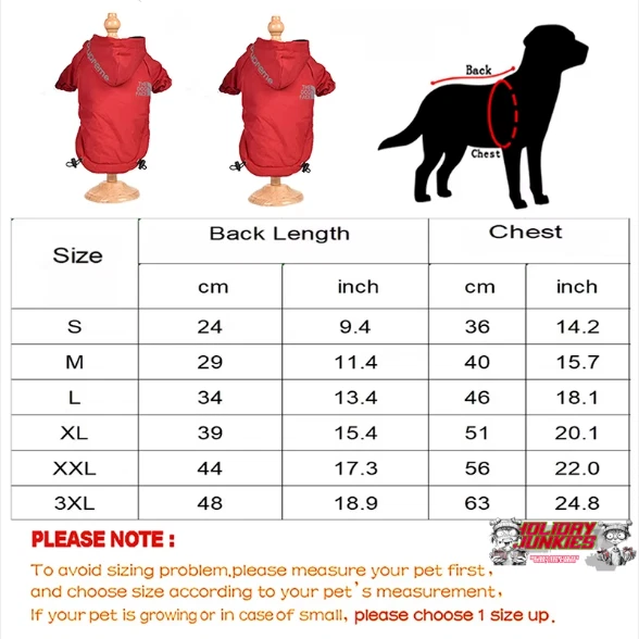 Holiday Fall/Winter Pet Dog Waterproof Coat Warm Rain And Snow Red Jacket Gift - Image 2 of 4