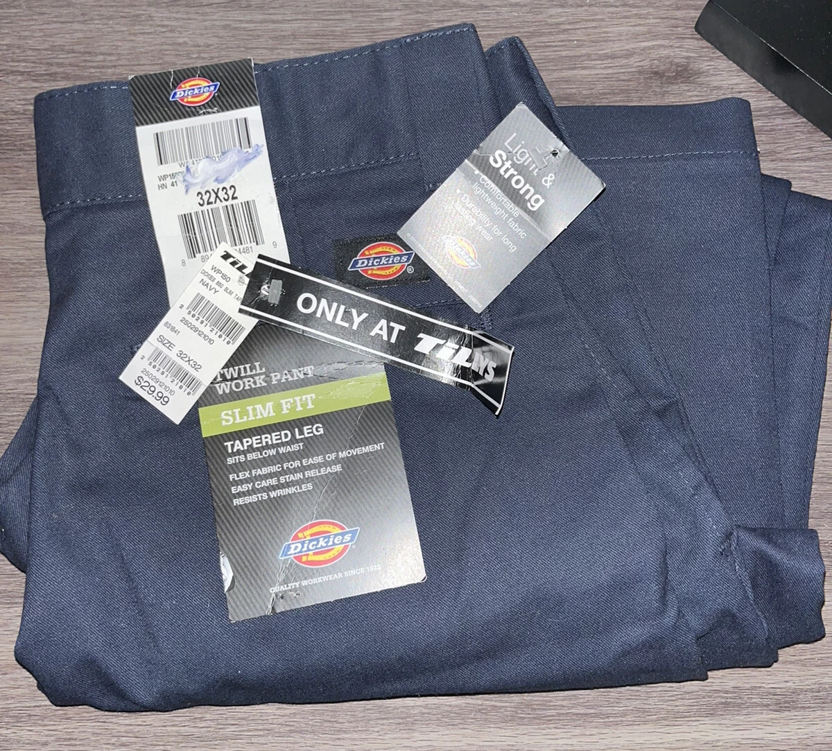 Dickies Men\'s Slim-Fit Straight Leg FLEX Pants Sz 32x32 navy Blue Tillys |  eBay