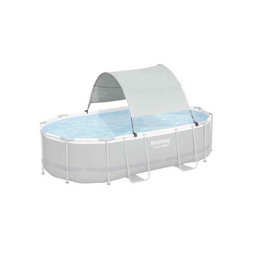 Bestway Sonnendach für Aufstellpools Überdachung Sonnenschutzdach Pooldach Weiß - Bild 2 von 8