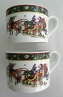 Set of 2, Fine Porcelain, Christmas Story, Coffee Cups, Susan Winget — photo 1