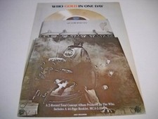 The WHO are Gold In One Day with QUADROPHENIA original 1973 Promo Poster Ad