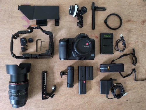 Blackmagic Pocket Cinema Camera 6K Pro Rig + Canon Zoom Lens & Extras, RRP £3600