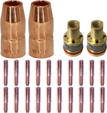 20 Contact Tips & Gas Nozzles for Miller Millermatic and Hobart Welders 0.035"