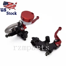 22mm Red Master Cylinder Reservoir Lever Hydraulic Brake Clutch Pump Motorcycle