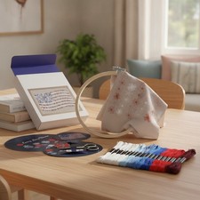 Red White & Bloom Embroidery Kit, US 250th An...