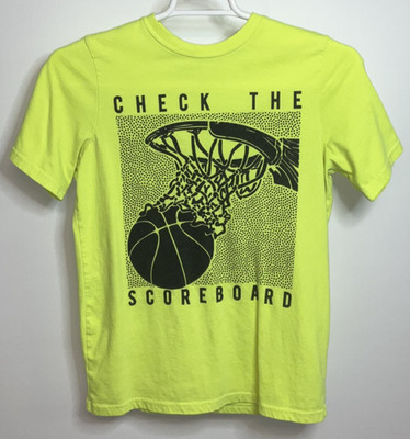 Check The Scoreboard Short Sleeve T-Shirt Youth Extra Large Yellow