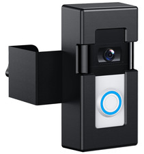 Anti-Theft Video Doorbell Mount ,Adjustable No-Drill Mounting Bracket Black
