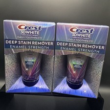 Crest 3DWhite Deep Stain Remover Enamel Strength Toothpaste 2.1 oz Pack Of 2