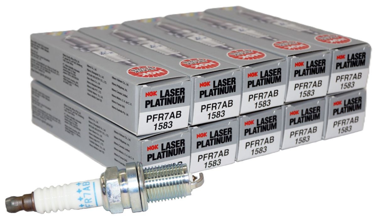 10 Pack Genuine NGK 1583 Laser Platinum Spark Plug PFR7AB for Ski-Doo Snowmobile