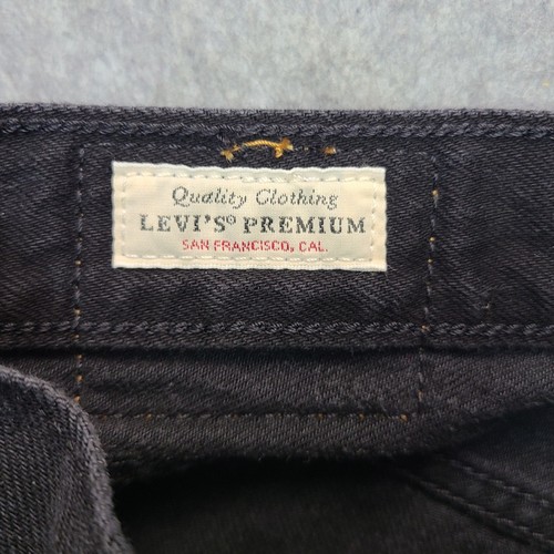 Levi’s Premium Bermuda Shorts Womens 28 Black Denim High Loose 10" Inseam - Picture 2 of 13