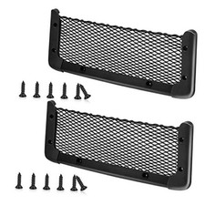 Pcs ABS Plastic Frame Car Storage Net Bag Phone Car Mesh Net 13.8 x 5 Inch 2
