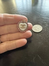 chanel zipper pull charm Stamped Red Rhinestone Stamped