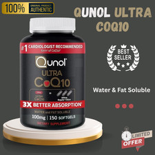 Qunol Ultra CoQ10 Softgels 3x Absorption, Antioxidant for Heart Health 150 Count