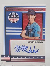 2023 Panini USA Baseball Stars & Stripes USA Signatures Michael Mullinax Blue