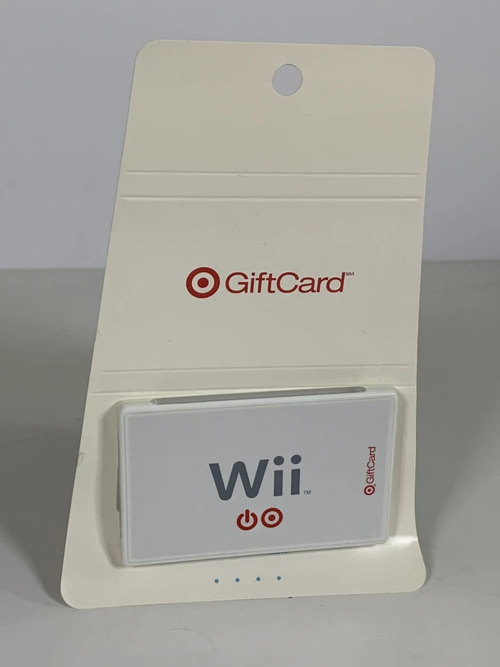 2006 Target Gift Card $0 - Nintendo Wii - Battery Operated Lights Up Blue Carded - Image 2 of 4