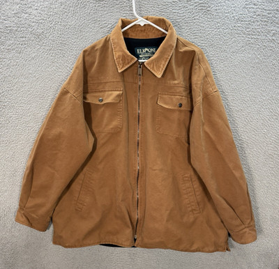 Elkmont Jacket Adult 2XL XXL Brown Canvas Workwear Chore Barn Grunge Skater Y2K