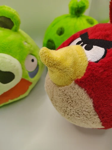 Set of (3) Angry Bird Character Plush Green Red Bird Pig 2012 & 2010 *PLS READ* - Picture 9 of 10