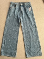 Old Navy Printed High-Waisted Baggy Wide-Leg Jeans Girls Jrs Size 18 NEW W/ TAGS