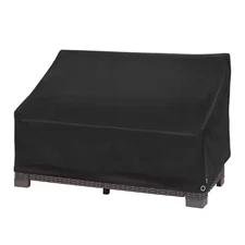 Garrison 66 In. L X 40 In. W X 39 In. H Waterproof Black Diamond Patio Loveseat