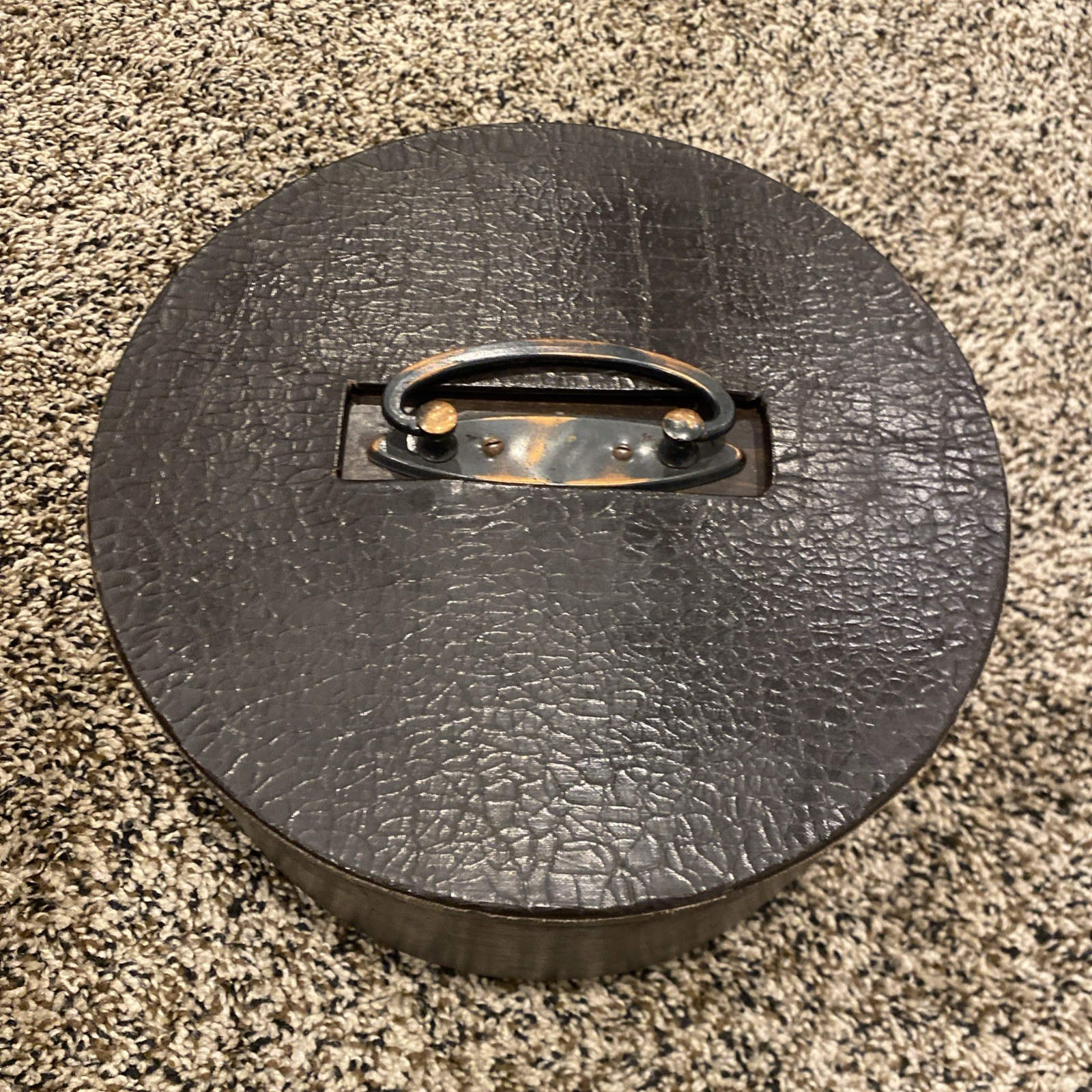 Vintage Poker Chip Set Wood Carousel Caddy Lazy Susan W Chips Card Holder Wooden